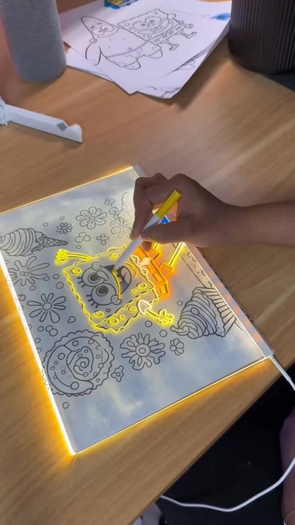 Lysande LED-ritbräda